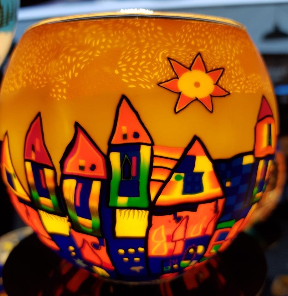 Leuchtglas Stad Hundertwasser