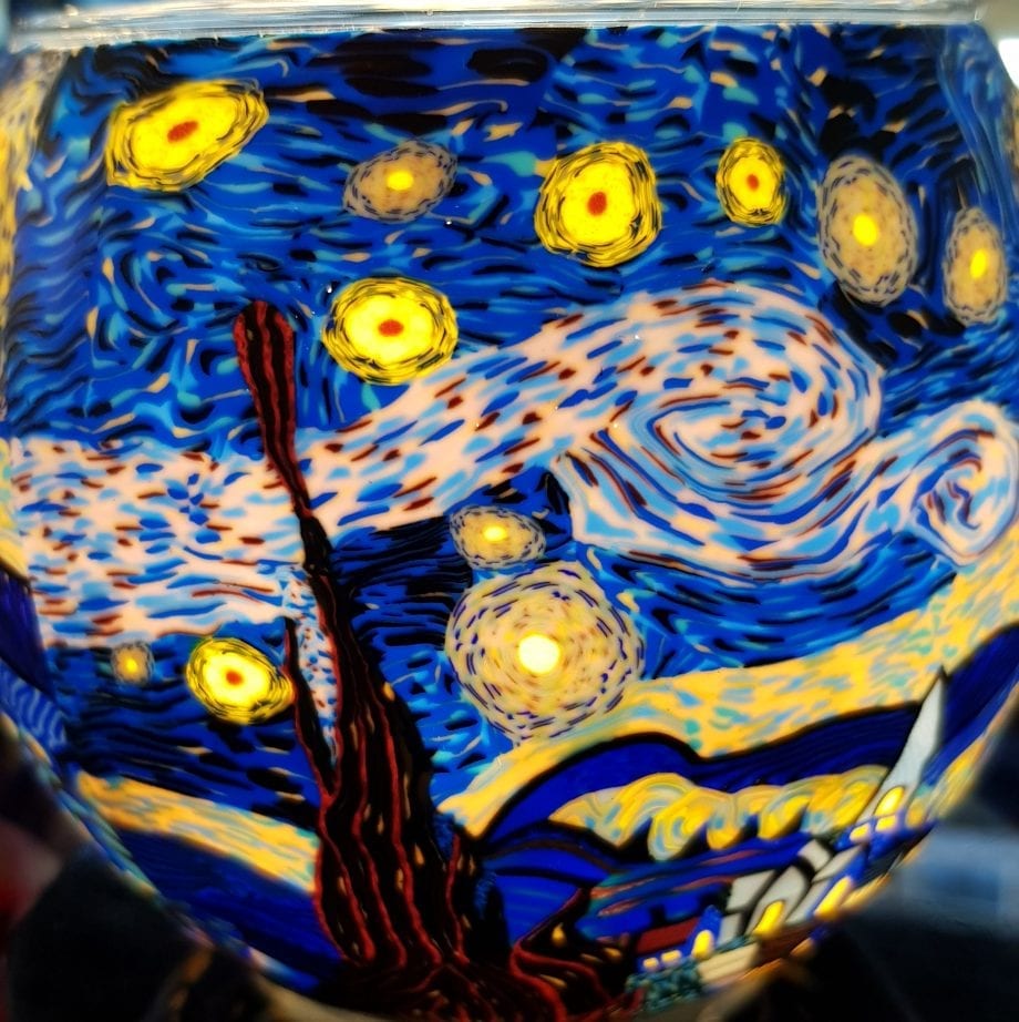 Leuchtglas Starry Night