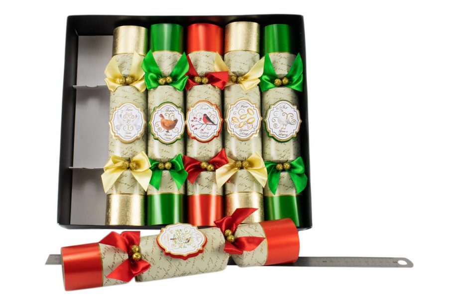 6 DAYS OF CHRISTMAS EXCUISITE CRACKERS